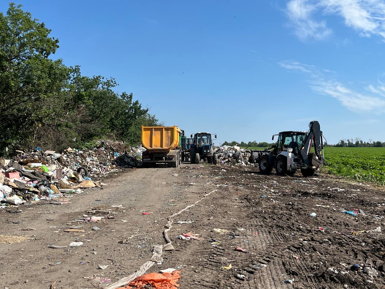Полигон твердых бытовых отходов в пгт Володарское полностью расчищен.